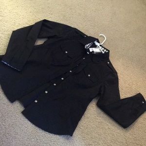 7ave new york company black women shirt